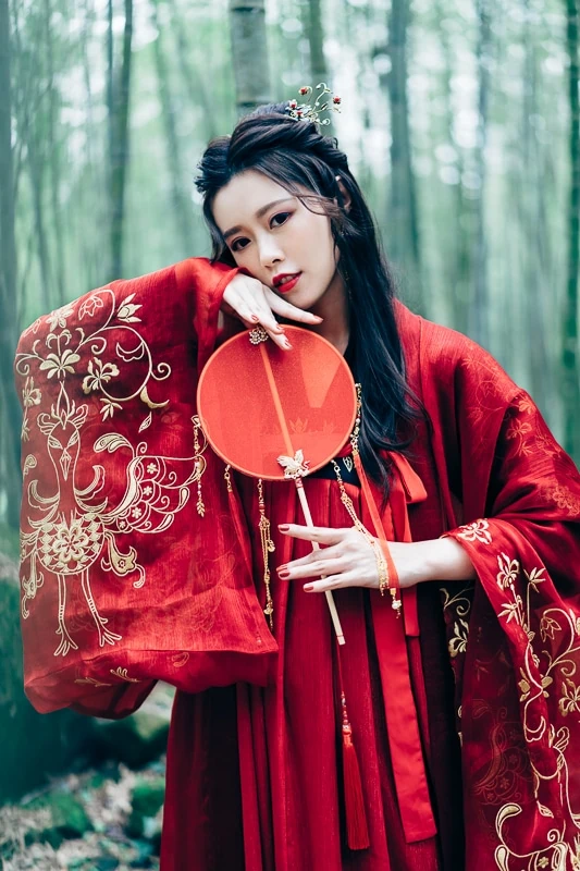 chinese traditional dress018 竹林漢服古裝莊子鈴