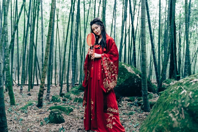chinese traditional dress033 竹林漢服古裝莊子鈴