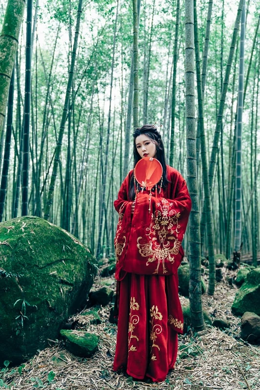 chinese traditional dress034 竹林漢服古裝莊子鈴