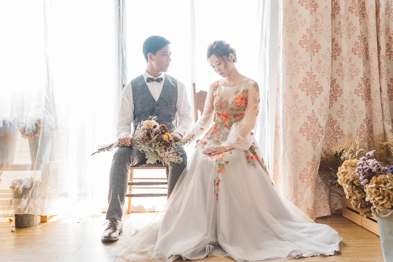vintage flower wedding bridal 10 婚紗寫真-春芬