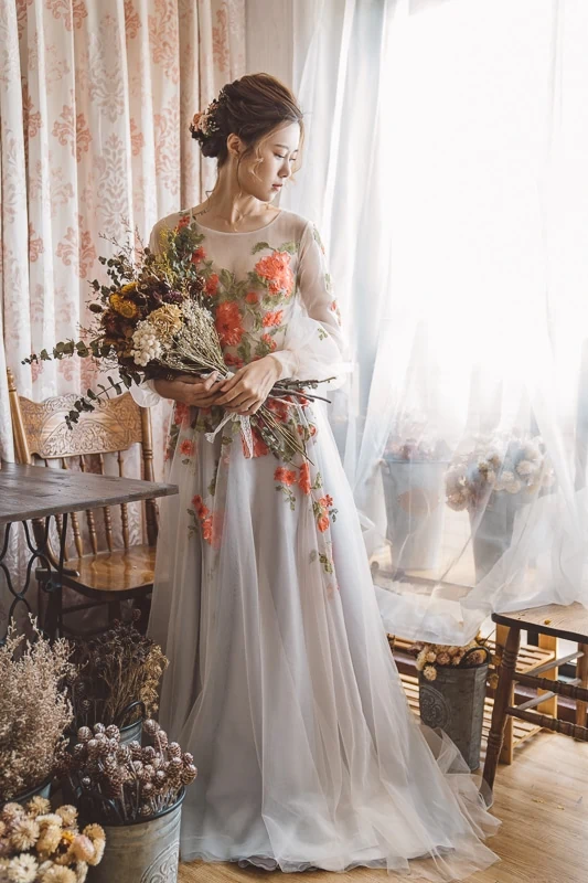 vintage flower wedding bridal 3 婚紗寫真-春芬
